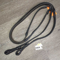 Thick Double-Stitch Padded Smooth Rubber Reins *vgc, clean & dirt, rubs, faded?
