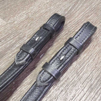 Thick Double-Stitch Padded Smooth Rubber Reins *vgc, clean & dirt, rubs, faded?
