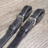 Cotton Web Reins, Finger Stoppers, buckles *vgc, mnr dirt, faded, stains & rubs
