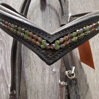 Rsd Bridle, Bling Browband *MISMATCHED, gc, dry, stiff, dirty, v.tight keeper
