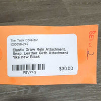 Elastic Draw Rein Attachment, Snap, Leather Girth Attachment *like new
