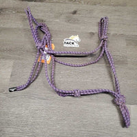 Stiff Nylon Rope Halter *gc/fair, dirty, popped, rubs, stains, frays, faded
