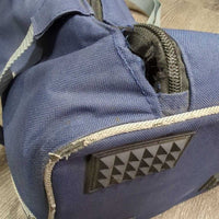 Tall Padded Boot Bag, Shoulder Strap *gc/fair, older, unstitched zipper, v.rubbed/holey edges
