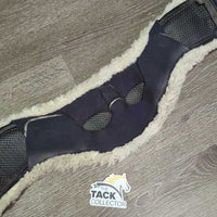 Neoprene Short Girth, 2 els, fleece cover *gc, older, clumpy, dingy, weak velcro, rubs, mnr hair, residue, pills
