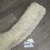 Neoprene Short Girth, 2 els, fleece cover *gc, older, clumpy, dingy, weak velcro, rubs, mnr hair, residue, pills
