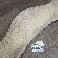 Neoprene Short Girth, 2 els, fleece cover *gc, older, clumpy, dingy, weak velcro, rubs, mnr hair, residue, pills
