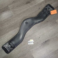 Thick Padded Anatomical Leather Short - Dressage Girth, 2x els, D Ring *gc, dirty, film, unstitched edge

