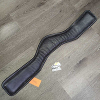 Thick Padded Anatomical Leather Short - Dressage Girth, 2x els, D Ring *gc, dirty, film, unstitched edge
