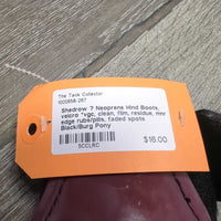 Neoprene Hind Boots, velcro *vgc, clean, film, residue, mnr edge rubs/pills, faded spots
