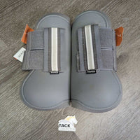 Open Front Boots, velcro, tag *like new/xc, clean, mnr stains & dirt
