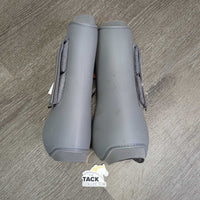 Open Front Boots, velcro, tag *like new/xc, clean, mnr stains & dirt
