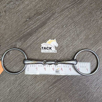 Med French Link Loose Ring Bit, Locking Center Lozenge *gc, clean, stains, scuffs, residue
