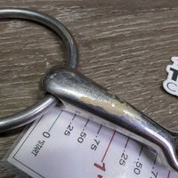 Med French Link Loose Ring Bit, Locking Center Lozenge *gc, clean, stains, scuffs, residue
