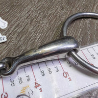 Med French Link Loose Ring Bit, Locking Center Lozenge *gc, clean, stains, scuffs, residue
