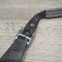Padded Nylon Halter, bling, adj, snap *vgc/gc, missing bling, residue/film, mnr hair, dirt, rubs, tear
