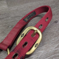 Stiff Nylon Halter, snap *gc, marker, mnr dirt

