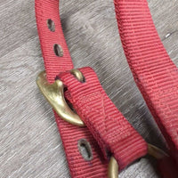 Stiff Nylon Halter, snap *gc, marker, mnr dirt

