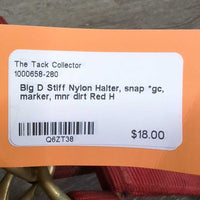 Stiff Nylon Halter, snap *gc, marker, mnr dirt
