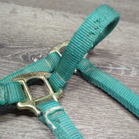 Nylon Halter, adj *gc, stiff, mnr dirt, snags, fading, rubs, frays
