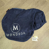 Thick Fleece Saddle Cover *gc, hairy, clean, clumpy, peeling logo backs/inside
