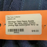 Thick Fleece Saddle Cover *gc, hairy, clean, clumpy, peeling logo backs/inside
