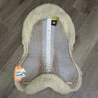 Quilt & Sheepskin Half Pad, Rolled edge *gc/vgc, clean, stains, rubs, mnr stiff & thin top
