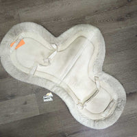 Waffle Fleece Fitted Hunter Saddle Pad *fair, dingy, clumpy, thin/holey edges, older, clean, rubs, sngs, folded/holey fold

