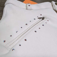JUNIORS Ribbed Breeches, bling *vgc/gc, mnr pills, stains, hairy velcro, rubs & pills
