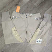 Euro Seat Breeches *gc, discolored seat & legs, seam puckers, pilly inside, unstiched seam, puckers, stains
