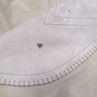 Side Zip Breeches *fair, older, unstitched seams, puckers, faded, stains, discolored seat & legs, pulled seat seam, v.weak velcro
