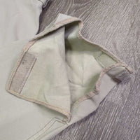 Side Zip Breeches *fair, older, unstitched seams, puckers, faded, stains, discolored seat & legs, pulled seat seam, v.weak velcro
