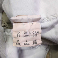 Side Zip Breeches *fair, older, unstitched seams, puckers, faded, stains, discolored seat & legs, pulled seat seam, v.weak velcro
