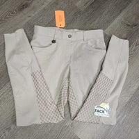 Full Seat Sticky Breeches *gc, unstitched seams, repair, stained seat & legs, seam puckers, sm hole, sm hole
