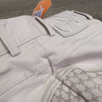 Full Seat Sticky Breeches *gc, unstitched seams, repair, stained seat & legs, seam puckers, sm hole, sm hole
