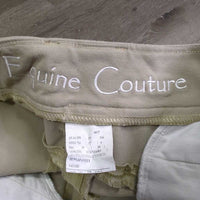 Hvy Euro Seat Breeches *gc/fair, mnr stains, puckers, rubs, & frays, seat: v.rubbed, snags & pills
