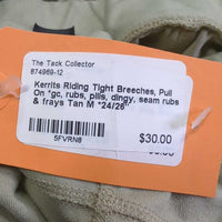 Riding Tight Breeches, Pull On *gc, rubs, pills, dingy, seam rubs & frays
