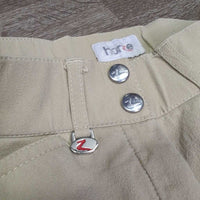 Euro Seat Breeches *gc, seam puckers, shrunk?, mnr stains, undone stitching, seam rubs, mnr hairy velcro, discolored seast & legs

