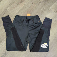 Fleece Lined WInter Riding Breeches, Pull On *gc, hairy, pilly, rubs, pulled seat seam, undone stitching, stains?dirt
