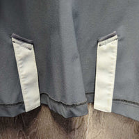 Show Jacket, Micro Suede Trim, Zippers, Snaps, bling *gc, snags, stained cuffs, dirty sleeve, seam puckers
