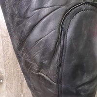 Field Boots, Zips *fair, repairs, dirty, unstitched & holey edges, zips: weak, stiff, replaced laces, faded, stretched, v.creased, v.worn heels
