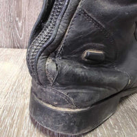 Field Boots, Zips *fair, repairs, dirty, unstitched & holey edges, zips: weak, stiff, replaced laces, faded, stretched, v.creased, v.worn heels
