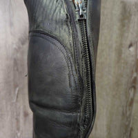 Field Boots, Zips *fair, repairs, dirty, unstitched & holey edges, zips: weak, stiff, replaced laces, faded, stretched, v.creased, v.worn heels
