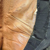 Field Boots, Zips *fair, repairs, dirty, unstitched & holey edges, zips: weak, stiff, replaced laces, faded, stretched, v.creased, v.worn heels
