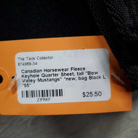 Fleece Keyhole Quarter Sheet, tail "Bow Valley Mustangs" *new, bag
