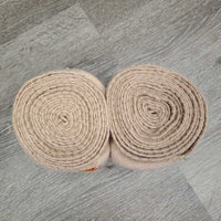 Pr High Quality Vintage Wool Leg Wraps, iron-on label *vgc, clean, older, mnr pills, threads
