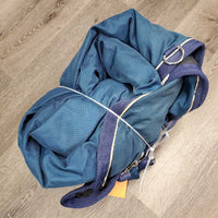 Lt Winter Blanket, 2 legs *vgc, clean, wpf, older, piping tears, clumpy fill, faded, stains, mnr dirt, snags, rubs
