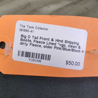Tall Front & Hind Shipping Boots, Fleece Lined *vgc, clean & dirty Fleece, older
