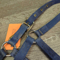 Thick Narrow Nylon Halter, adj *gc, dirty, stains, older, faded, edge rubs
