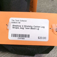 4 Stretchy Cotton Leg Wraps, bag *new
