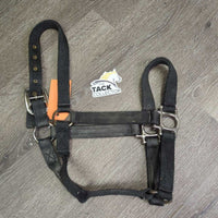Thick Nylon Halter *fair, dirty, faded, cut tag, frayed & rubbed edges, rubs

